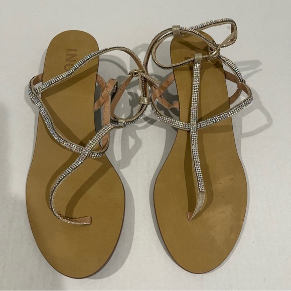 Women’s INC International Concepts Madge Silver Rhinestone Sandals Size 10.5! - Picture 2 of 9